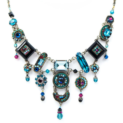 Midnight Blue La Dolce Vita Elaborate Necklace by Firefly Jewelry