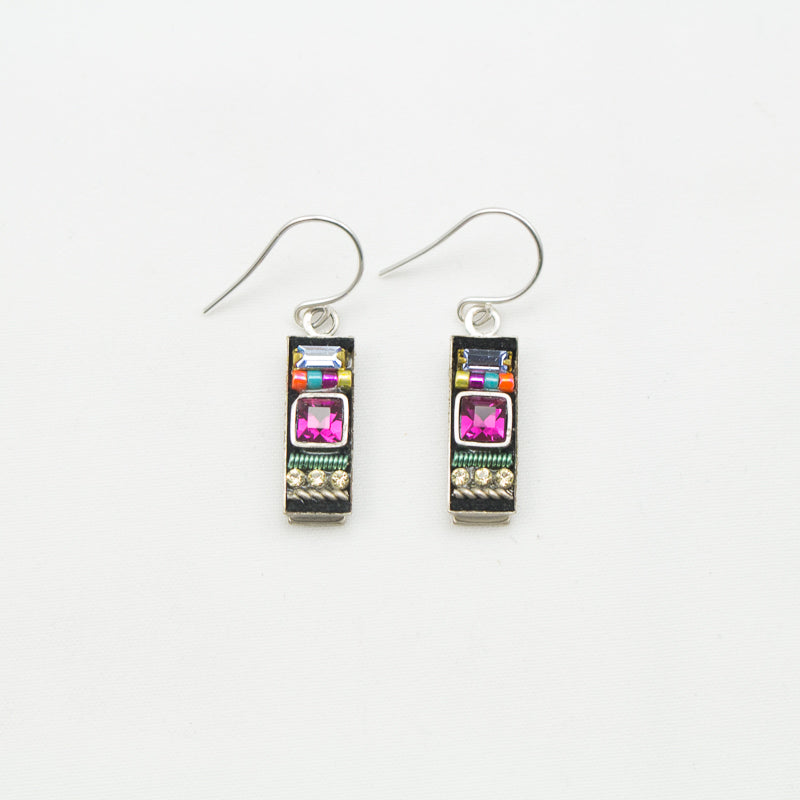 Multi Color Architect Rectangle Earrings by Firefly Jewelry