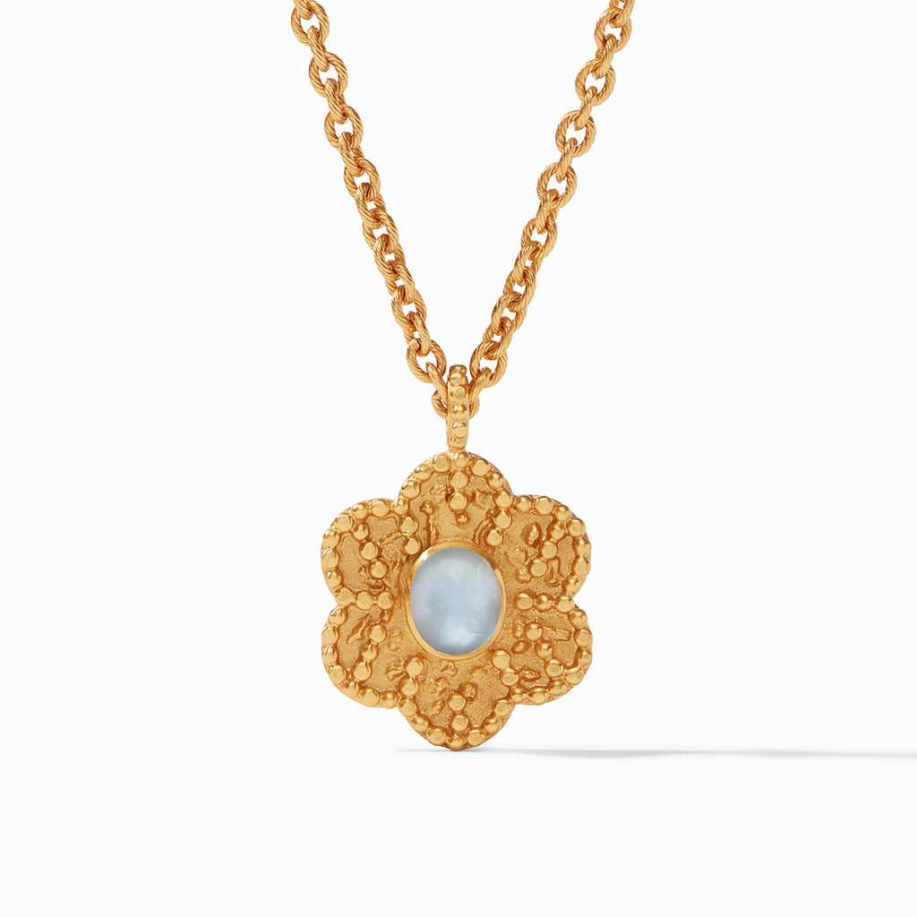 Colette Demi Pendant Necklace Gold Iridescent Chalcedony by Julie Vos
