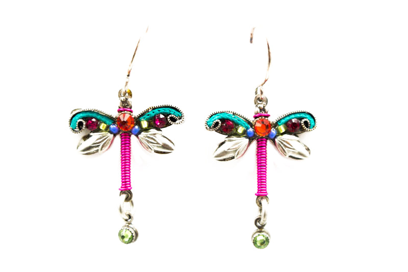 Multi Color Dragonfly Earrings by Firefly Jewelry