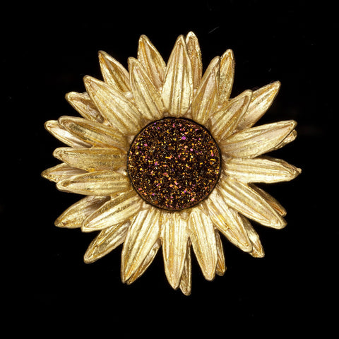 Sunflower Brooch by Michael Michaud