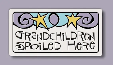 Grandchildren Spoiled Here Ceramic Magnet