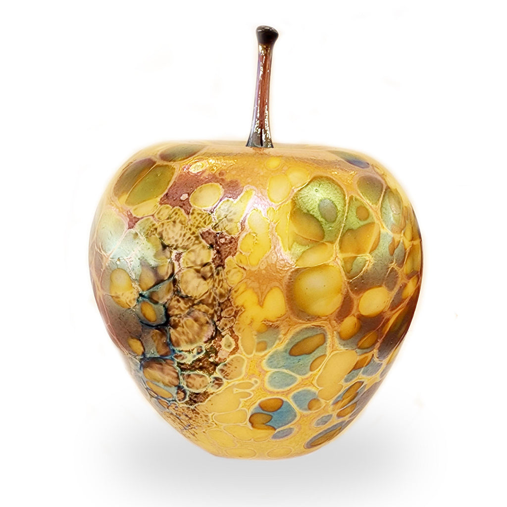 Handblown Glass Apple in Caramel - Available in Multiple Sizes
