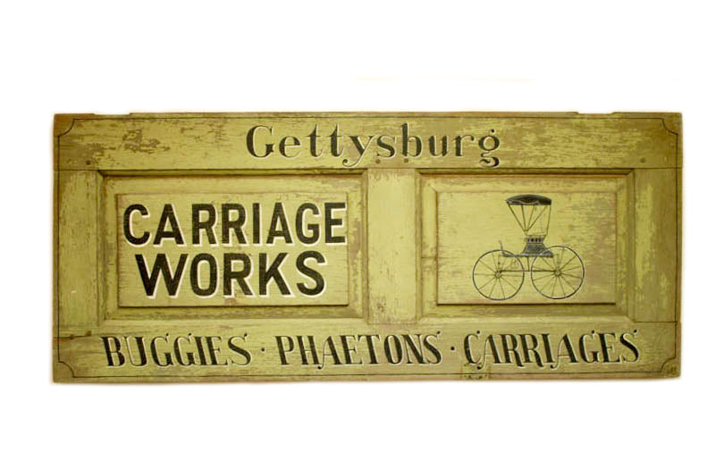 Gettysburg Carriage Works (B, Green) Americana Art