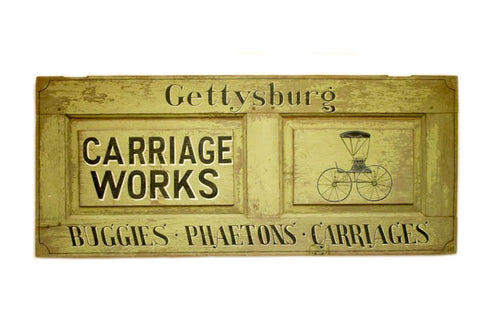 Gettysburg Carriage Works (B, Green) Americana Art