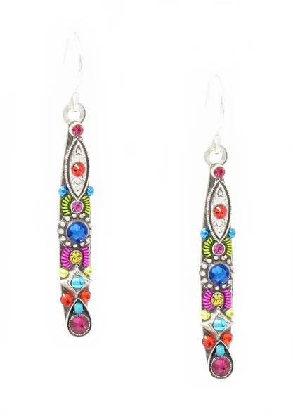 Multi Color Skinny Earrings by Firefly Jewelry