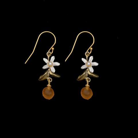 Orange Blossom Wire Earrings by Michael Michaud