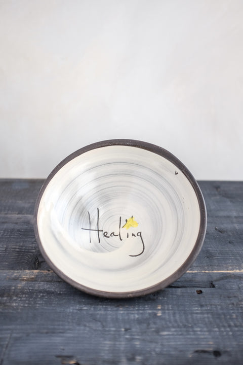 Healing Pasta Bowl Hand Painted Ceramic