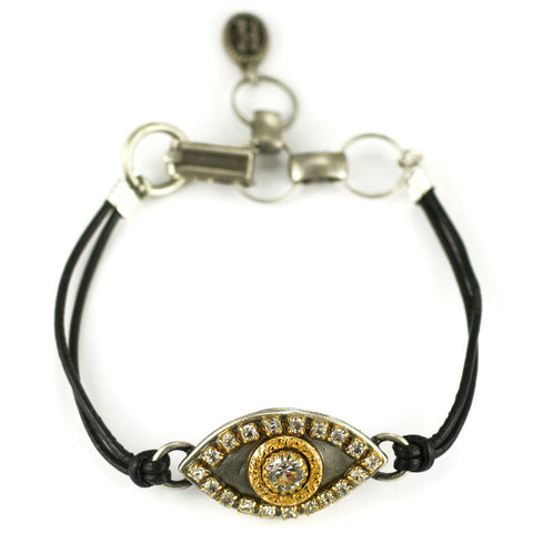 Silver Eye Chord Bracelet by Michal Golan