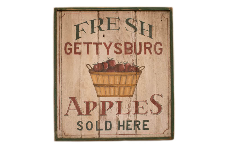 Fresh Gettysburg Apples (A) Green Trim Americana Art