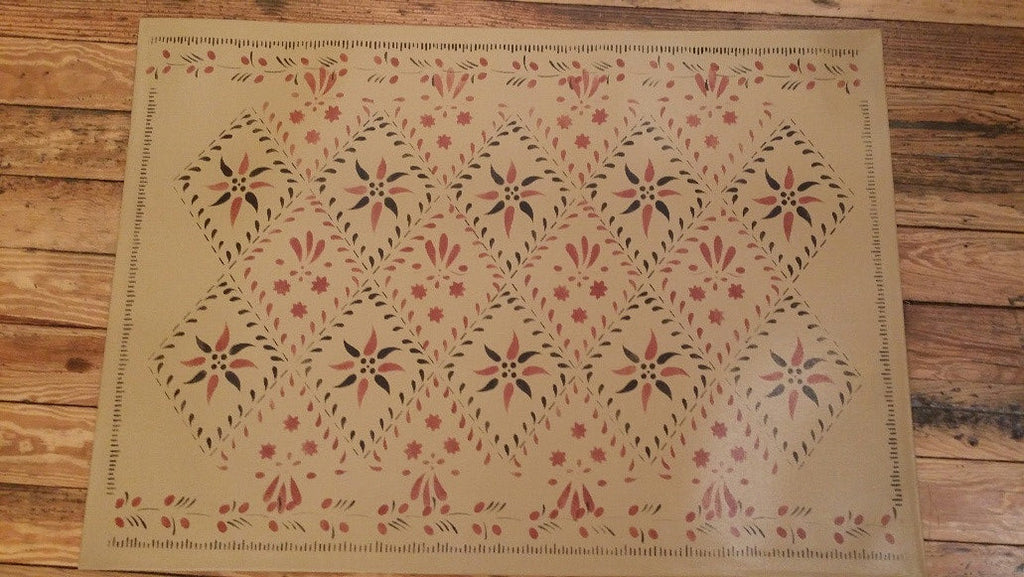 Wayside Inn Floorcloth in Sage Green - Size: 24" x 36"