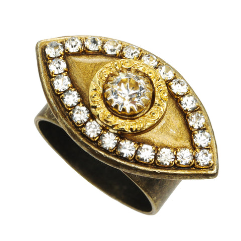 Gold Eye with Silver Ring by Michal Golan