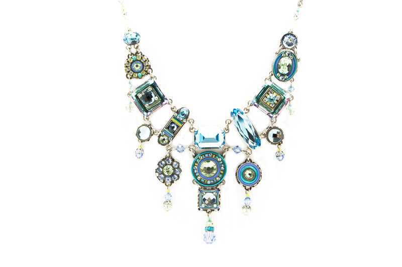 Aqua La Dolce Vita Elaborate Necklace by Firefly Jewelry