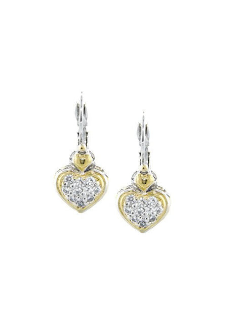 Heart Collection Pave French Wire Earrings by John Medeiros