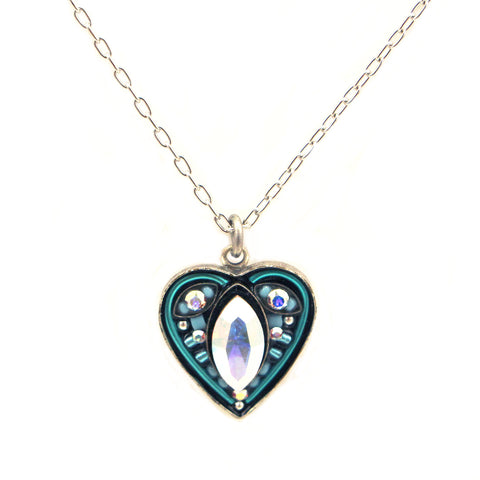 Ice Heart with Marquis Stone Necklace by Firefly Jewelry