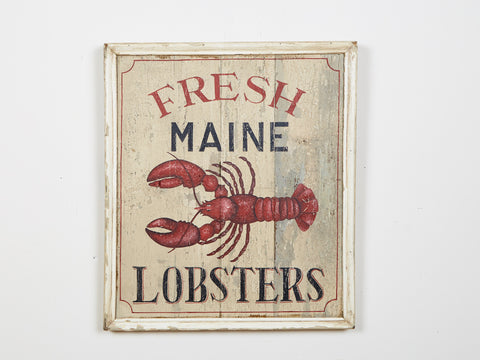 Maine Lobsters Square Americana Art