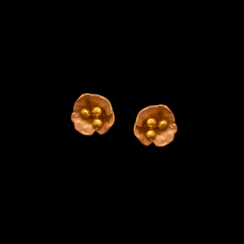 California Poppy Stud Earrings By Michael Michaud