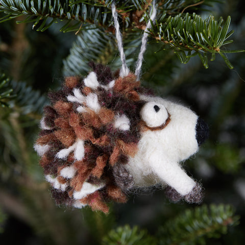 Hedgehog Woolie Ornament