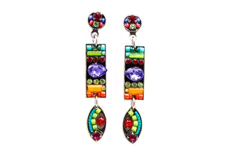 Multi Color Viva Post Earrings by Firefly Jewelry