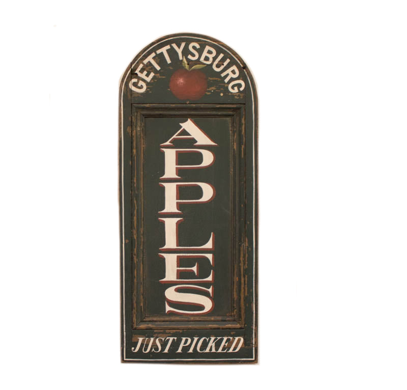 Gettysburg Apples on Shutter, Round Top Americana Art