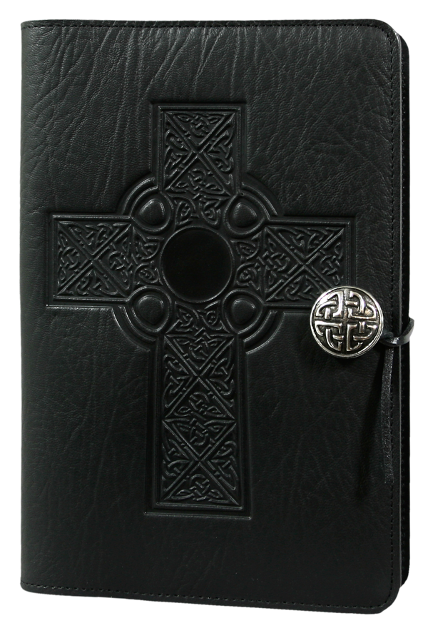 Celtic Cross Large Journal in Black