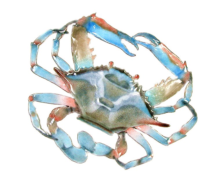 Blue Crab Wall Art by Bovano