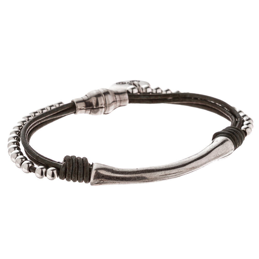 Funky Circles Leather Bracelet