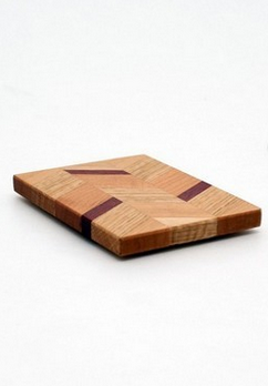 Small Checkered Trivet in Oak - Size 3"x4"