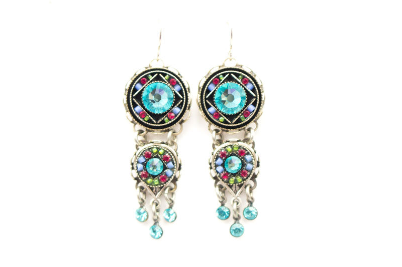 Light Turquoise Isabella Chandelier Earrings by Firefly Jewelry