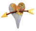 Butterflies Large Heart with Arrow Ceramic Wall Art