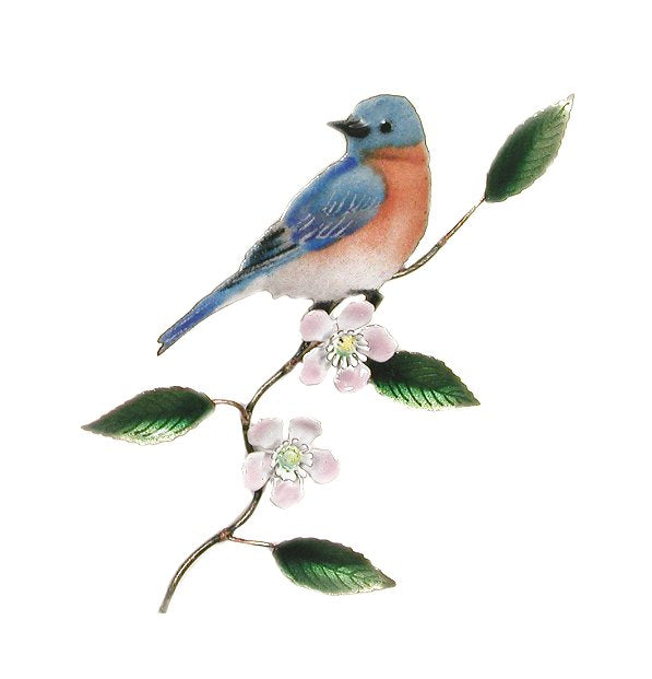 Bluebird Eastern on Apple Blossom Wall Art by Bovano Cheshire