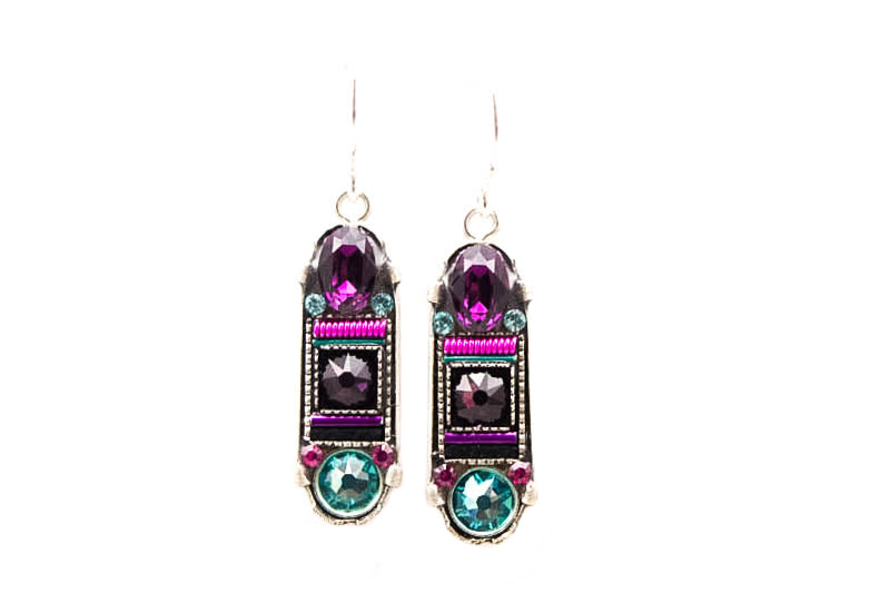 Amethyst La Dolce Vita Oval Earrings by Firefly Jewelry