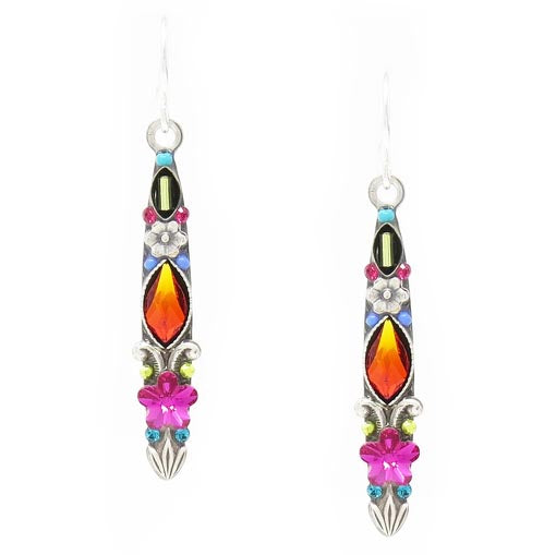 Multi Color Elegant Skinny Earrings by Firefly Jewelry