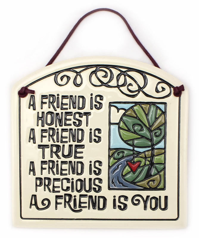 A Friend Is You Small Arch Ceramic Tile