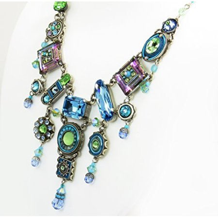 Light Blue La Dolce Vita Elaborate Necklace by Firefly Jewelry