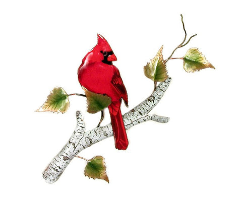 Cardinal on Birch Wall Art by Bovano Cheshire