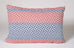 Zip Cover Pillow in Cherry and Blue - 12x18