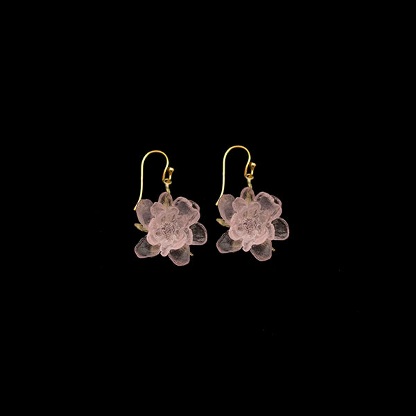 Blushing Rose Wire Earrings By Michael Michaud