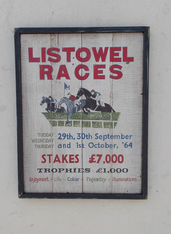 Vintage Style Listowel Races Wood Sign