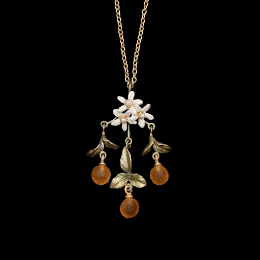 Orange Blossom Pendent Necklace by Michael Michaud