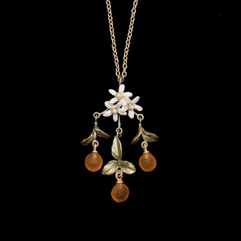 Orange Blossom Pendent Necklace by Michael Michaud