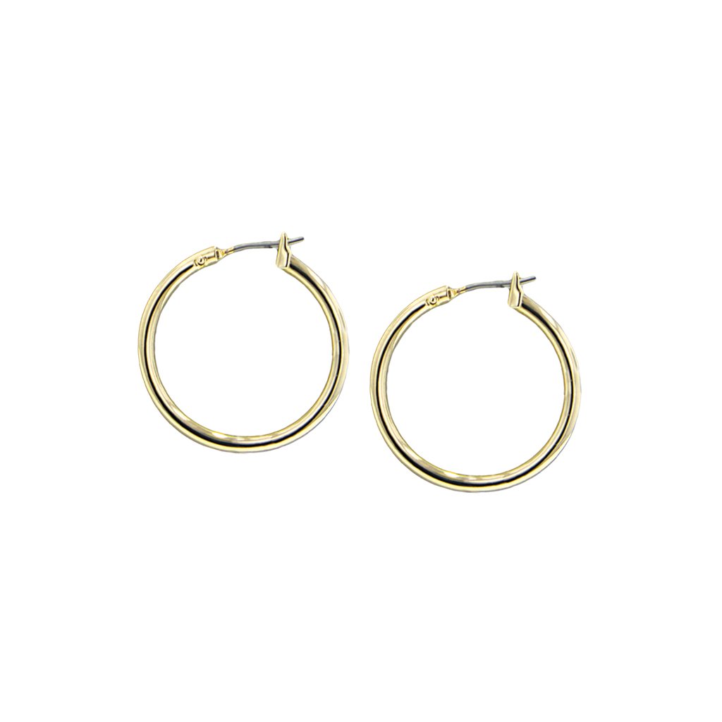 Small Hoop Gold Earrings by John Medeiros