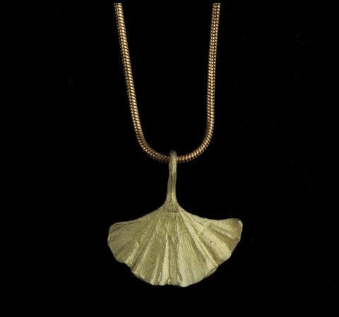 Ginkgo 18 Inch Adjustable Pendant Necklace by Michael Michaud