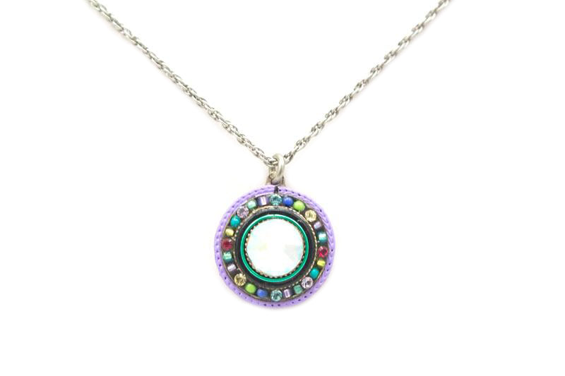 Soft La Dolce Vita Round Pendant Necklace by Firefly Jewelry
