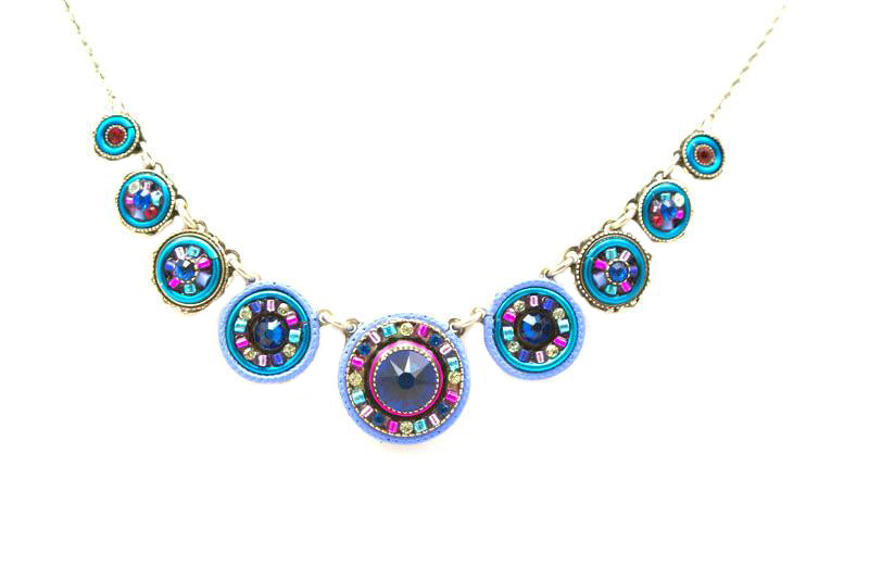 Bermuda Blue La Dolce Vita Mix Necklace Necklace by Firefly Jewelry
