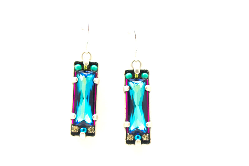 Bermuda Blue Crystal Earrings by Firefly Jewelry