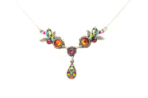 Multi Color Botanic Necklace by Firefly Jewelry