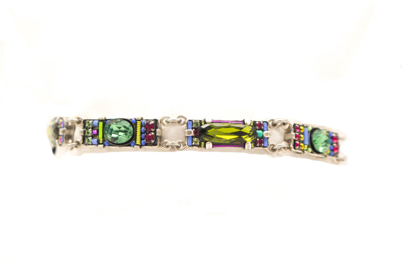 Olivine Dainty Bar Bracelet by Firefly Jewelry