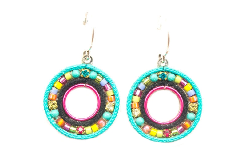 Multi Color Candy Hoop Earrings by Firefly Jewelry