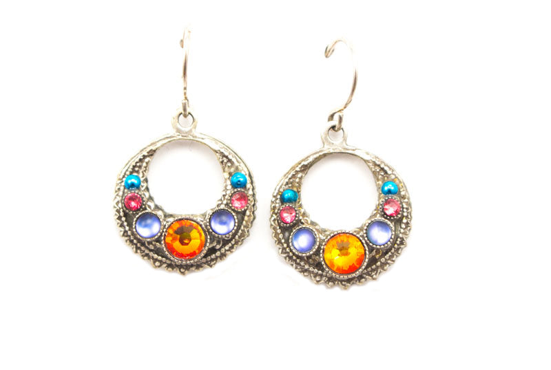 Tangerine Simple Hoop Earrings by Firefly Jewelry